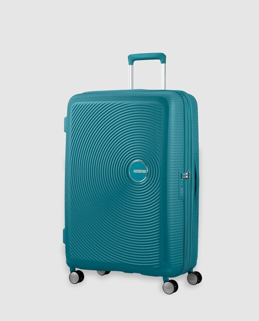 Trolley grande expansível SOUNDBOX rígido verde, com capacidade até 110 L