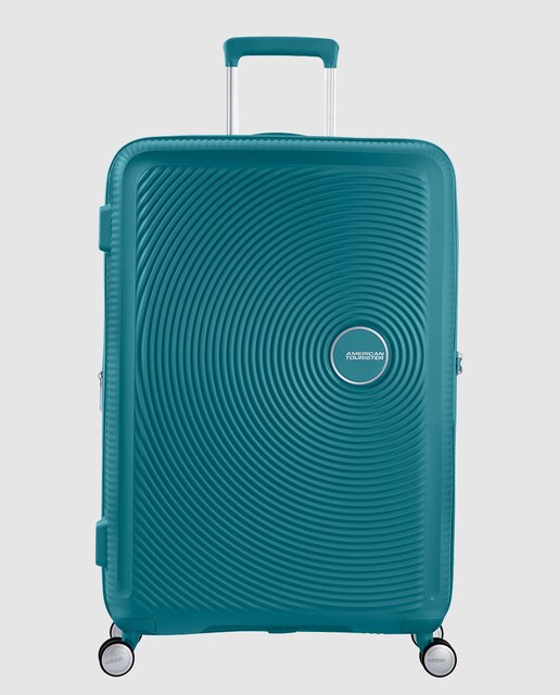 Trolley grande expansível SOUNDBOX rígido verde, com capacidade até 110 L