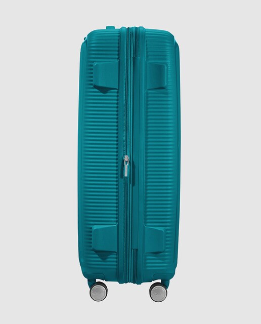 Trolley grande expansível SOUNDBOX rígido verde, com capacidade até 110 L