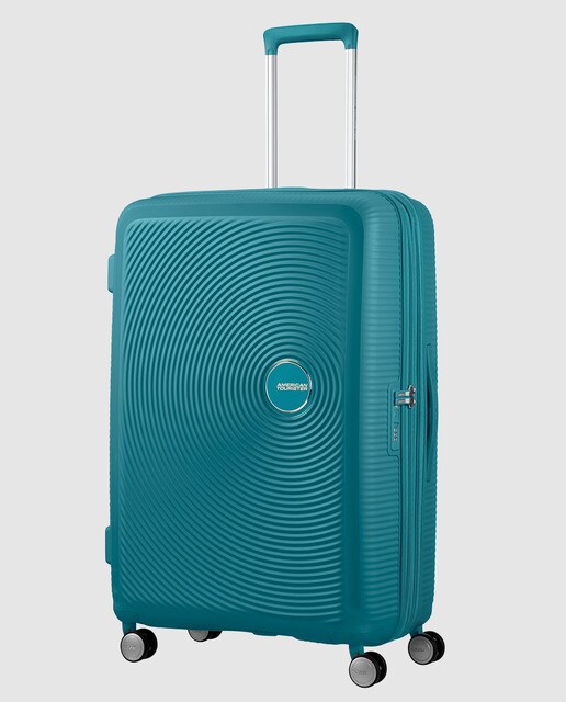 Trolley grande expansível SOUNDBOX rígido verde, com capacidade até 110 L