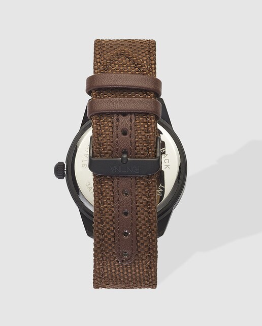 Reloj de hombre Pontina textil marrón