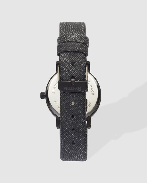 Reloj de mujer Pontina textil denim gris