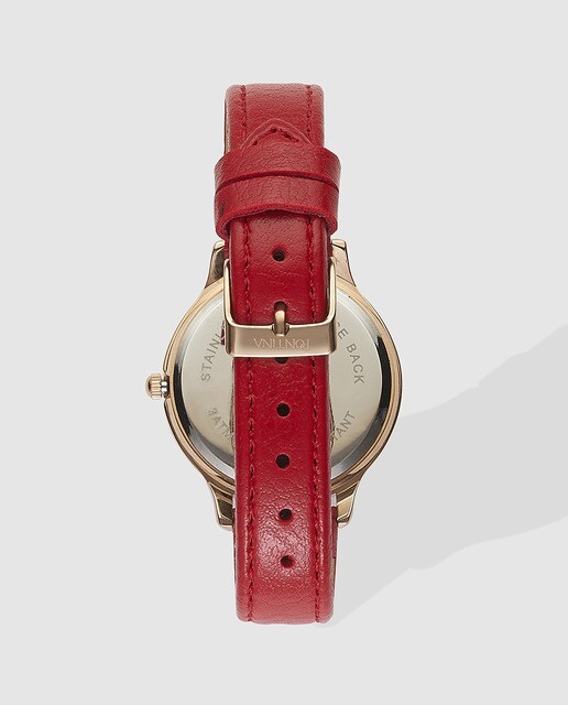 Reloj de mujer Pontina rojo con glitz