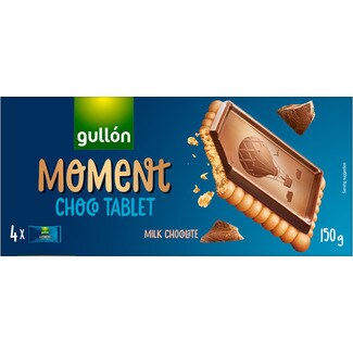 Gullón Moment Bolachas Cobertas com Chocolate de Leite embalagem 150 g
