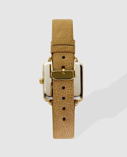 Reloj de mujer Pontina símil piel camel