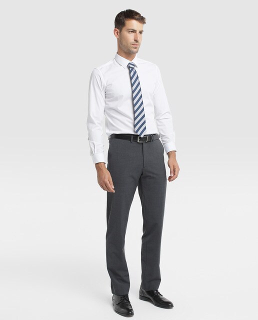 Pantalón de hombre Mirto de vestir gris oscuro