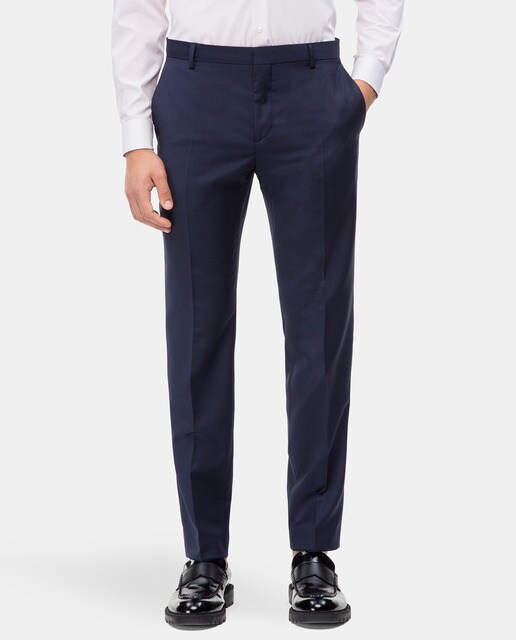 Pantalón de traje de hombre Calvin Klein regular azul