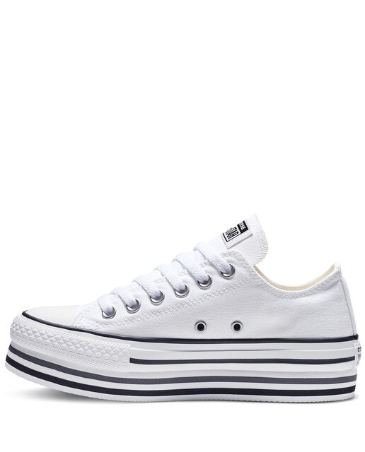 Sapatilhas baixas casual de mulher Chuck Taylor All Star de lona EVA Layers Plataforma Converse