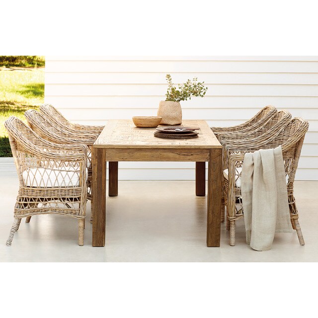 Mesa de comedor de olmo reciclado Mimosa El Corte Inglés
