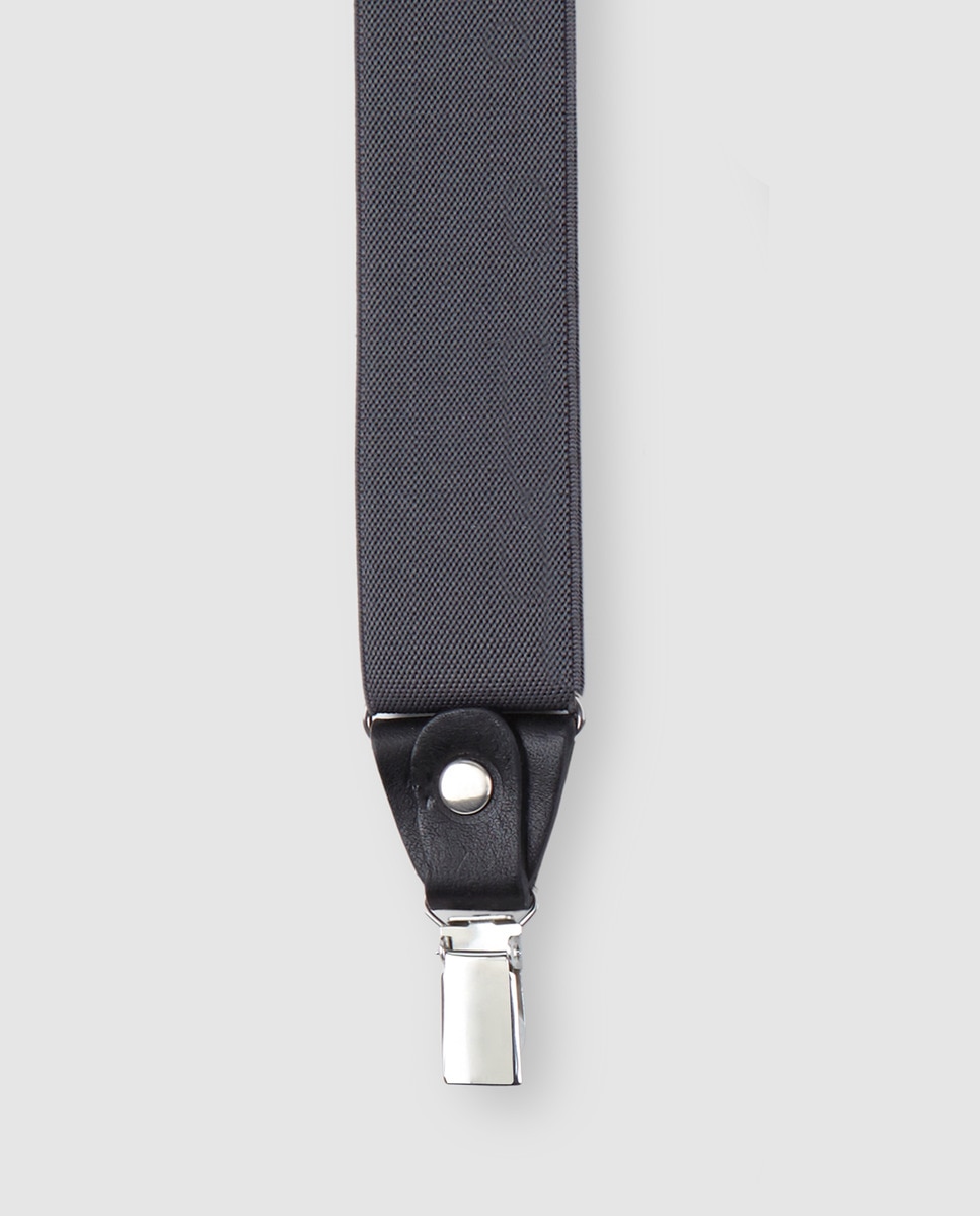 Tirantes de liso de hombre Unit Gris-2
