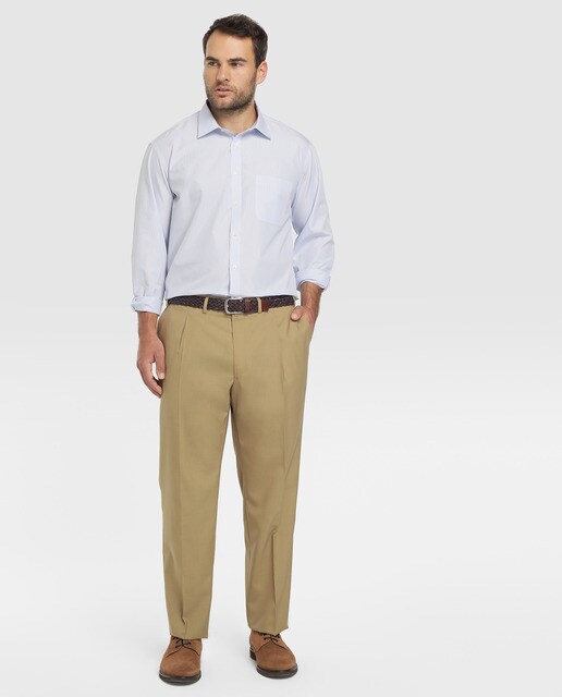 Pantalón de hombre Dustin classic de vestir beige tallas grandes