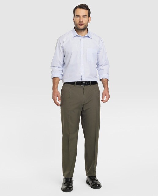 Pantalón de hombre Dustin classic de vestir verde tallas grandes