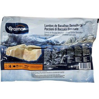 Brasmar Lombos de Bacalhau Demolhado embalagem 700 g