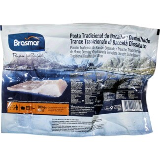 Brasmar Posta Tradicional de Bacalhau Demolhado embalagem 700 g