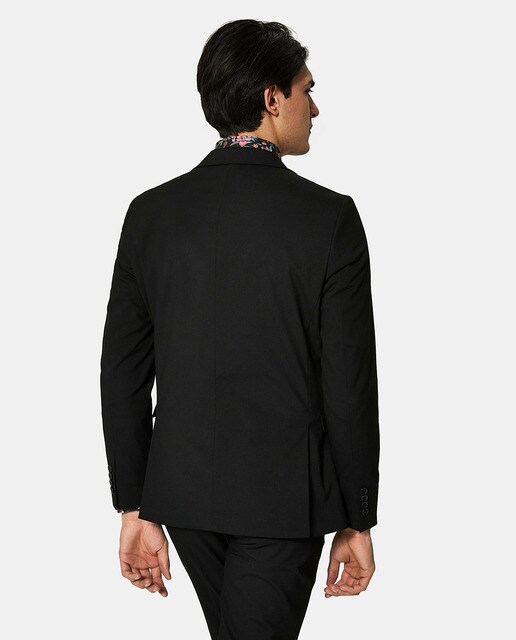 Chaqueta de traje de hombre Selected slim negro
