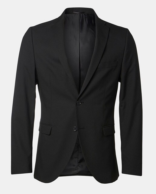 Chaqueta de traje de hombre Selected slim negro