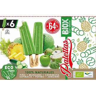 Palettas Gelado Biox Green Pack 6 Biológico embalagem 60 ml