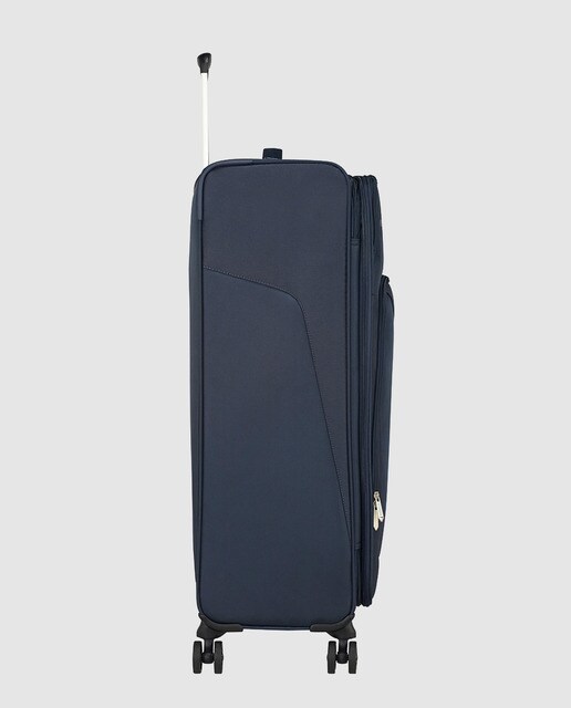 Trolley grande expansível SUMMERFUNK flexível azul-marinho, com capacidade até 119 L