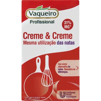 Vaqueiro Creme Vegetal 31% embalagem 1 L