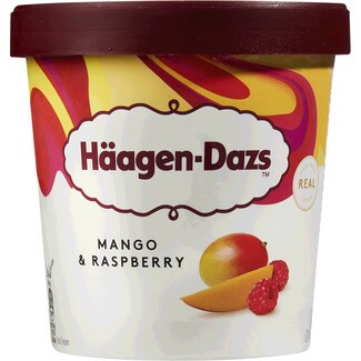 Haagen-Dazs Gelado de Manga e Amora embalagem 460 ml