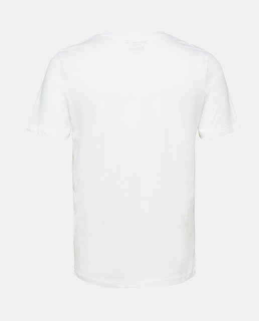 Camiseta de hombre Selected básica blanca de manga corta