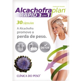 Fharmonat Alcachofra Plan Rapid 3 em 1 embalagem 30 cápsulas