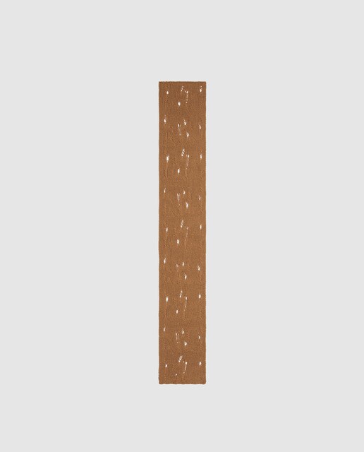 Maxi bufanda de punto Southern Cotton en camel desagujado