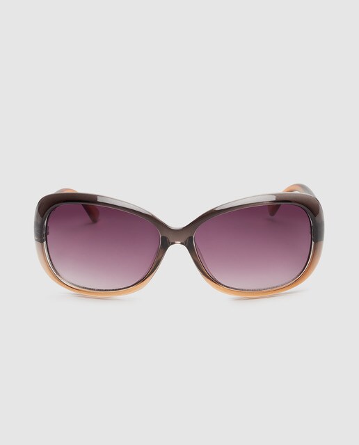 Gafas de sol de mujer rectangulares de pasta gris degradado