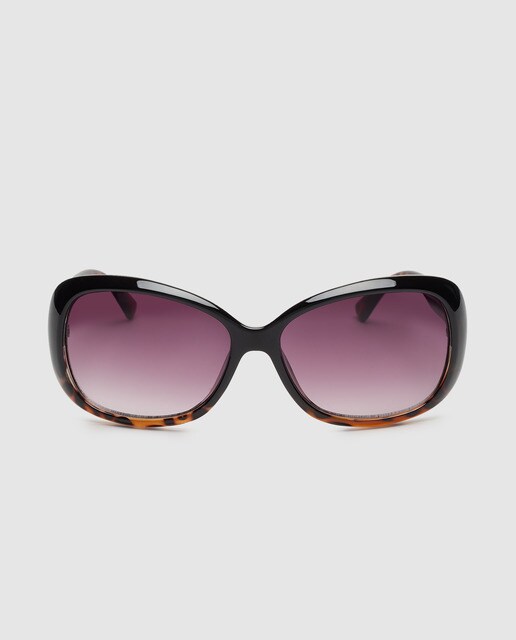 Gafas de sol de mujer rectangulares de pasta negras