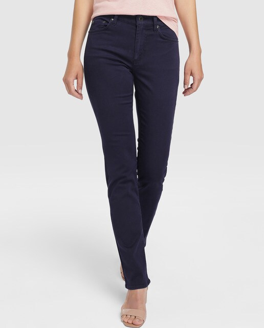 Vaquero recto de mujer Lauren Ralph Lauren en azul marino