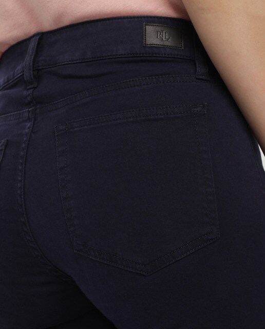 Vaquero recto de mujer Lauren Ralph Lauren en azul marino