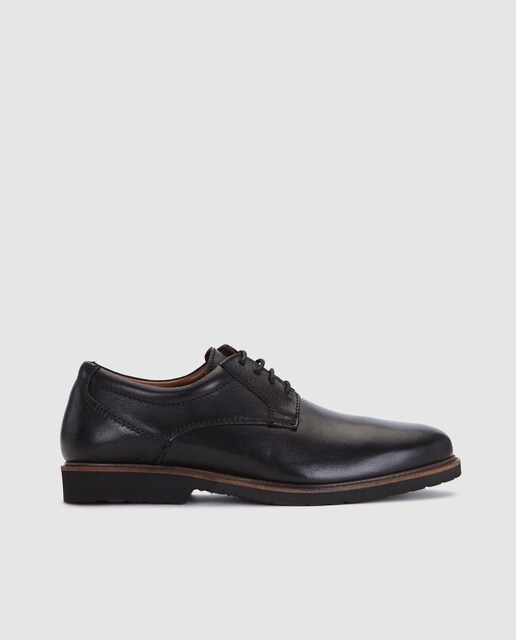 Zapatos de cordones de hombre Dustin en piel de color negro