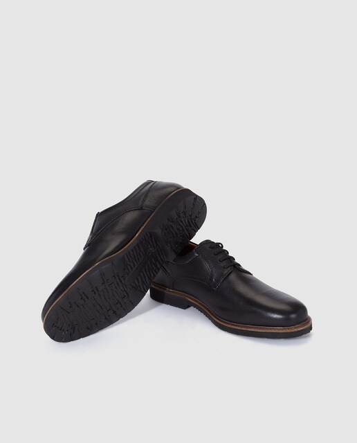 Zapatos de cordones de hombre Dustin en piel de color negro