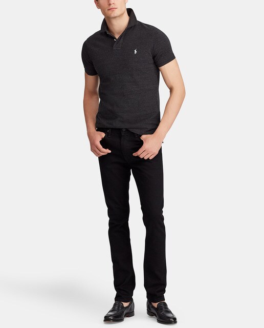 Polo de hombre Polo Ralph Lauren regular negro de manga corta