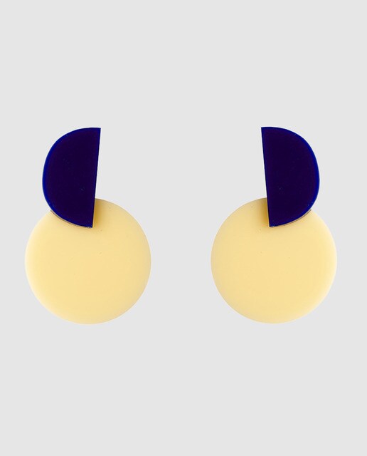 Pendientes Papiroga Maxi Luna Llena de plexiglás
