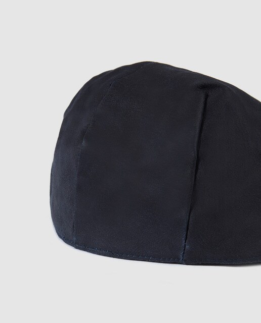 Gorra inglesa de hombre Emidio Tucci encerada azul marino