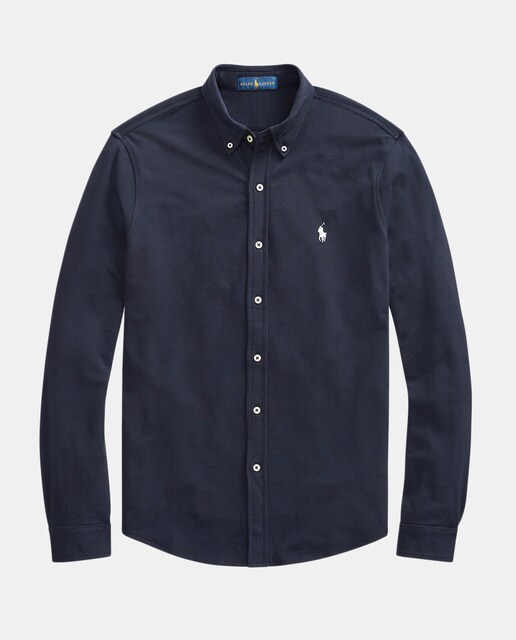 Camisa de hombre Polo Ralph Lauren lisa azul