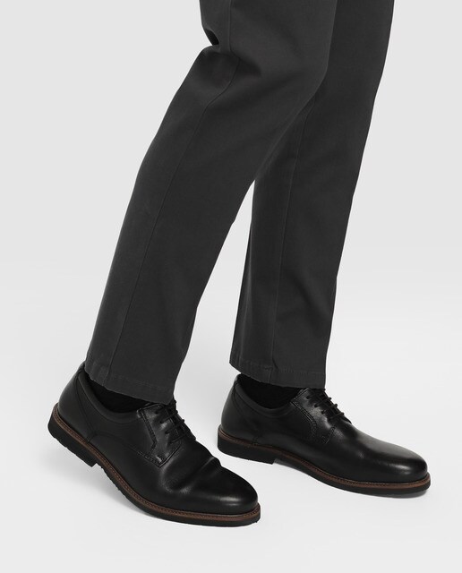 Zapatos de cordones de hombre Dustin en piel de color negro