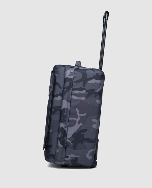 Maleta mediana, WHEELIE OUTFITTER,, blanda azul camuflaje, con capacidad 70 L