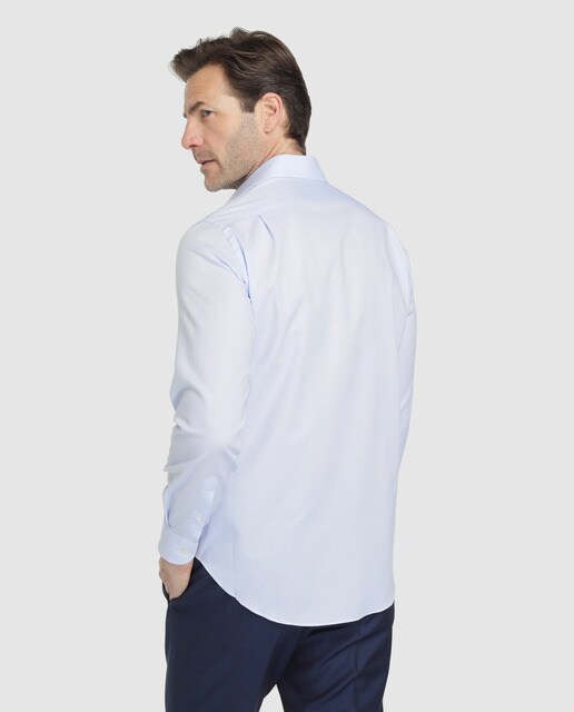 Camisa de hombre Olimpo classic lisa azul