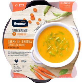 Brasmar Creme de Cenoura com Feijão Verde embalagem 400 g