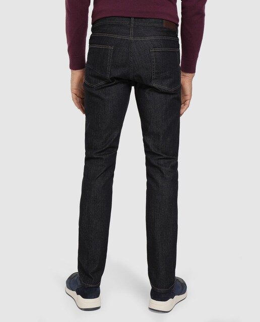 Jeans custom azuis de homem
