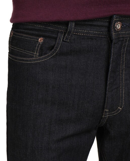 Jeans custom azuis de homem
