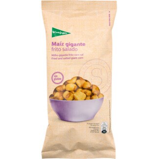 El Corte Inglés Milho Gigante Frito com Sal sem Glúten embalagem 150 g