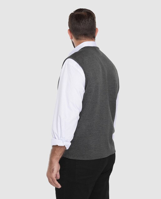 Chaleco de hombre Mirto gris tallas grandes
