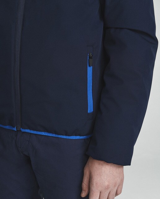 Cazadora de niño North Sails en azul marino con capucha y bolsillos