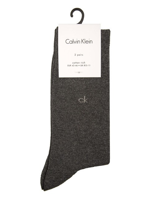 Pack de dos pares de calcetines cortos de hombre grises