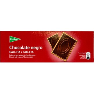 El Corte Inglés Bolachas Cobertas com Chocolate Preto embalagem 150 g