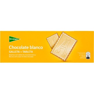 El Corte Inglés Bolachas Cobertas com Chocolate Branco embalagem 150 g