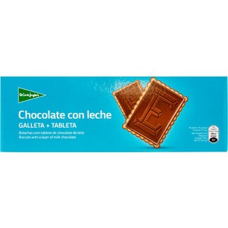 El Corte Inglés Bolachas Cobertas com Chocolate de Leite embalagem 150 g